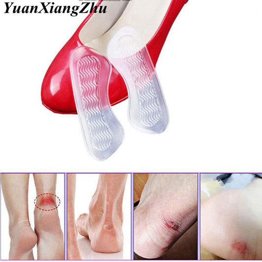 1 Pair Soft Silicone Gel Women Heel Inserts protector Foot feet Care Shoe Insert Pads Insole Cushion Feet Care Accessories HD-X